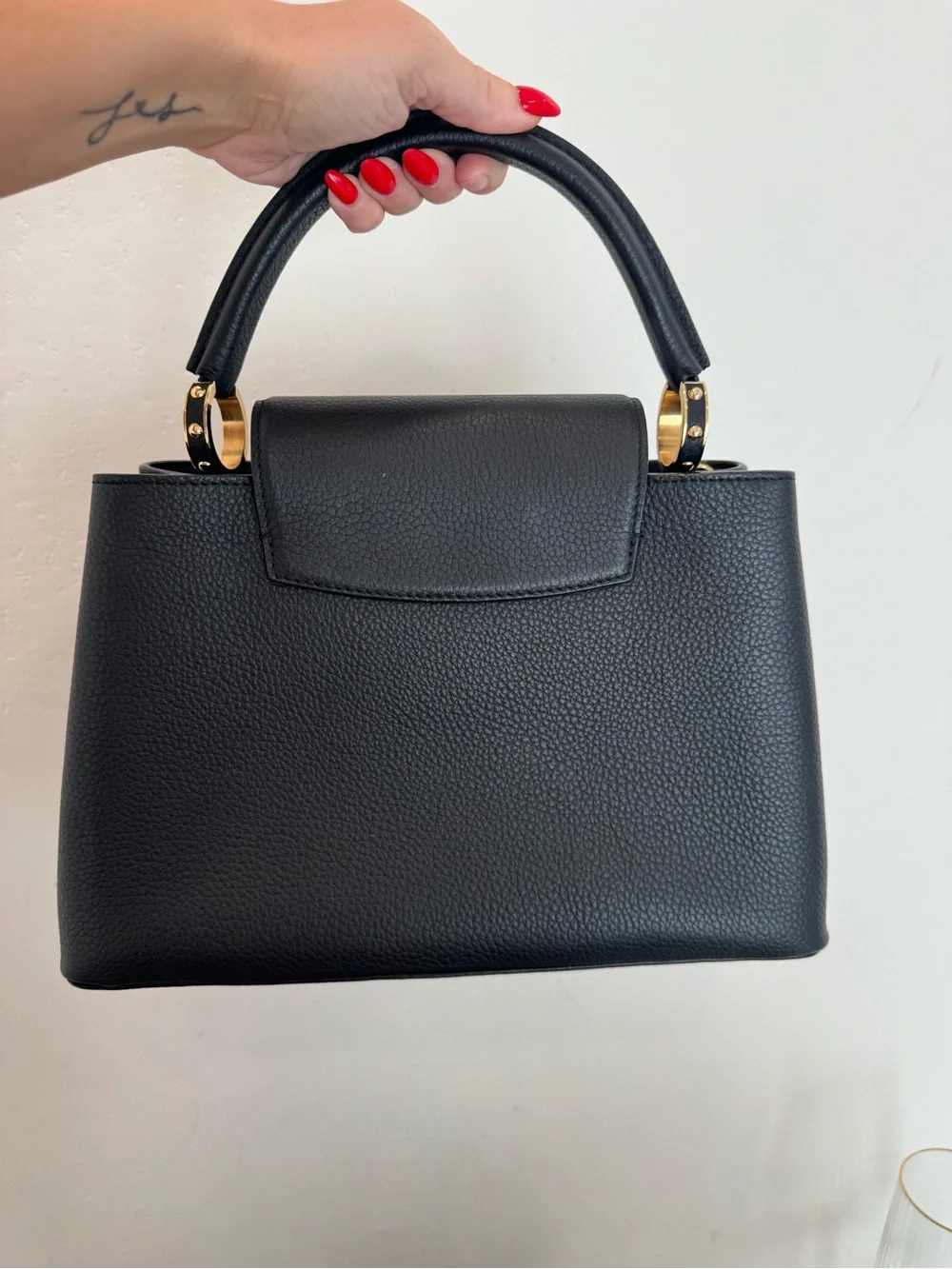 Louis Vuitton Taurillon Leather Fleur de Lys Capucines PM